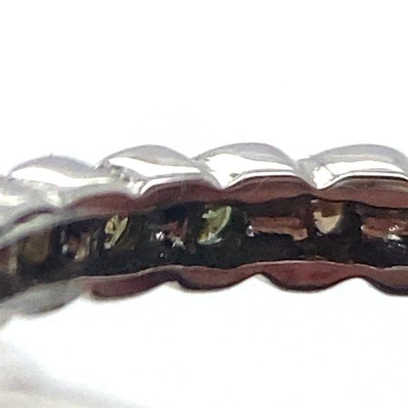 Fancy Colored Diamonds 1.02ct Solid 14K White Gold Eternity Ring - Picture 4 of 8